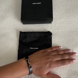 YSL OPYUM BRACELET IN LEATHER